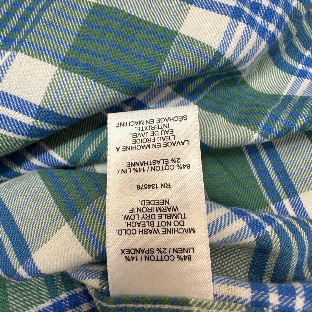 Vineyard Vines Shirt Mens Medium Green Plaid Button Up Preppy Coastal - Picture 6 of 10
